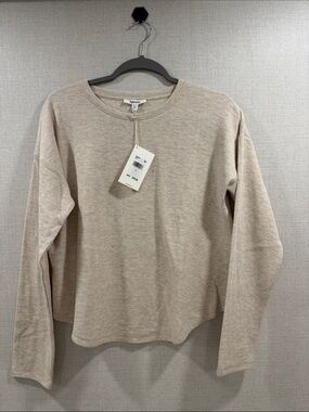 Splendid oatmeal crewneck long-sleeve pullover